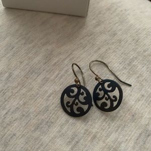 Royal blue drop Earrings by a jewellery designer from Magpie Jewellery, Ottawa